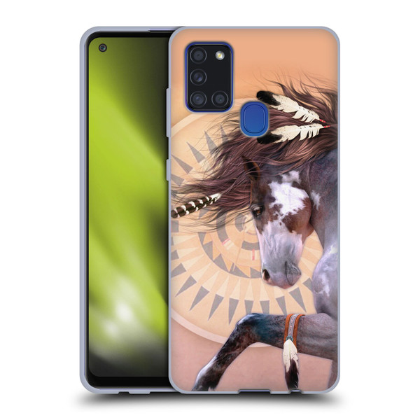 Laurie Prindle Fantasy Horse Native Spirit Soft Gel Case for Samsung Galaxy A21s (2020)