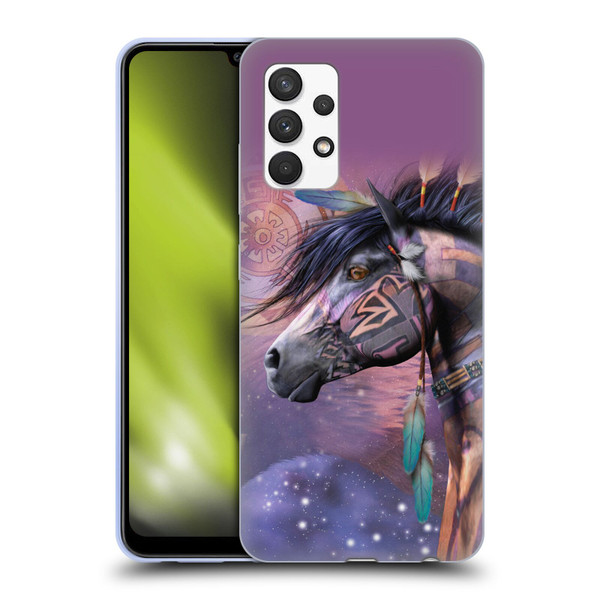 Laurie Prindle Fantasy Horse Native American Shaman Soft Gel Case for Samsung Galaxy A32 (2021)