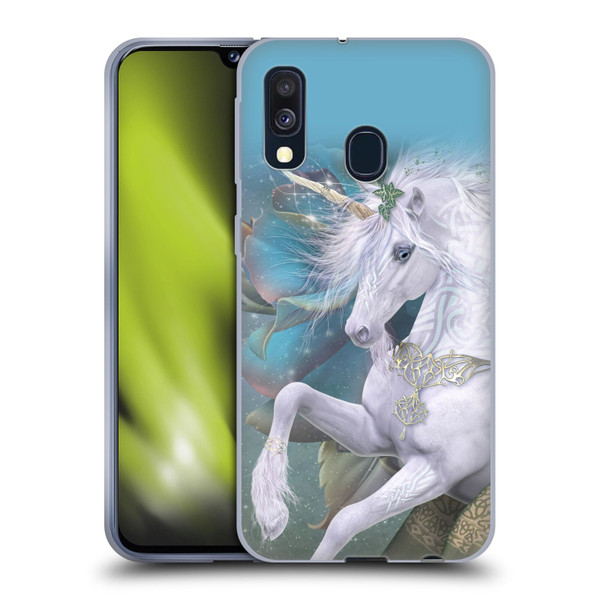 Laurie Prindle Fantasy Horse Kieran Unicorn Soft Gel Case for Samsung Galaxy A40 (2019)