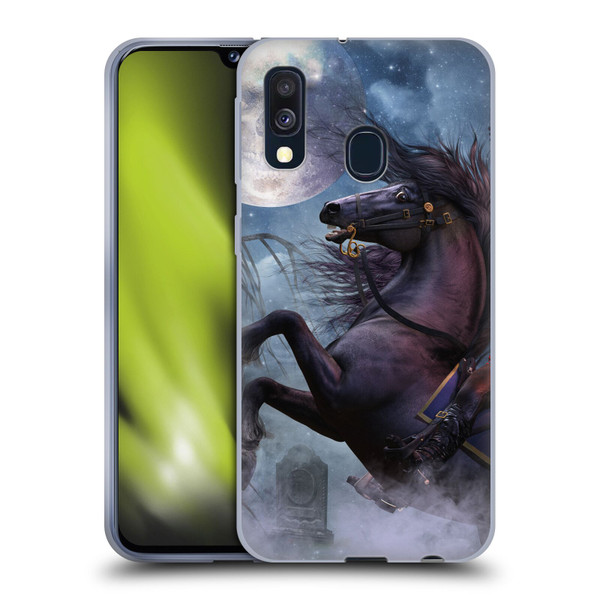 Laurie Prindle Fantasy Horse Sleepy Hollow Warrior Soft Gel Case for Samsung Galaxy A40 (2019)