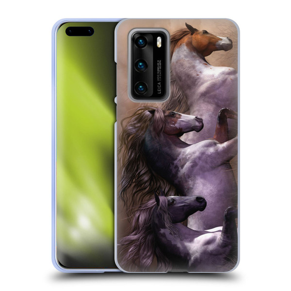 Laurie Prindle Western Stallion Run To Freedom Soft Gel Case for Huawei P40 5G