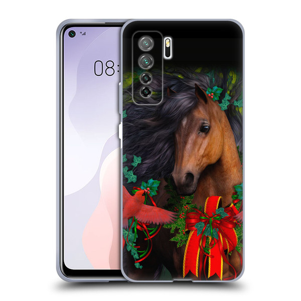 Laurie Prindle Western Stallion A Morgan Christmas Soft Gel Case for Huawei Nova 7 SE/P40 Lite 5G
