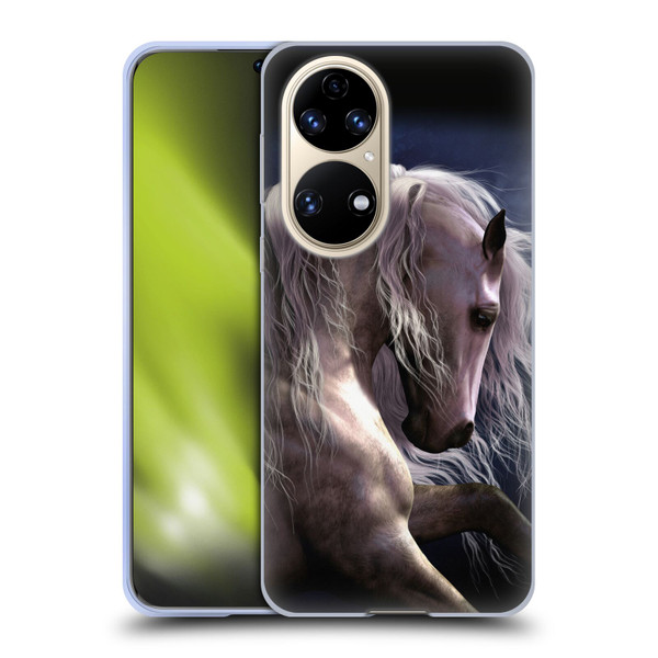 Laurie Prindle Western Stallion Night Silver Ghost II Soft Gel Case for Huawei P50