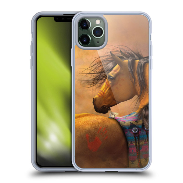 Laurie Prindle Western Stallion Kiowa Gold Soft Gel Case for Apple iPhone 11 Pro Max
