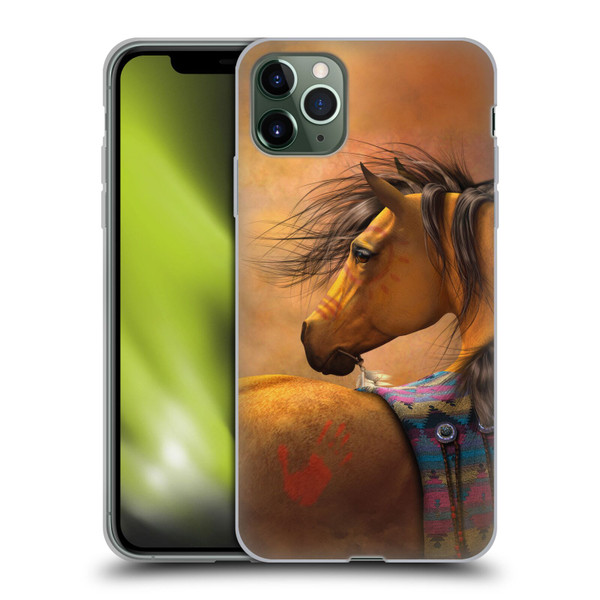 Laurie Prindle Western Stallion Kiowa Gold Soft Gel Case for Apple iPhone 11 Pro Max