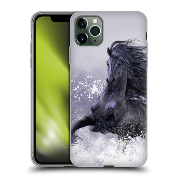 Laurie Prindle Western Stallion Winter Thunder Soft Gel Case for Apple iPhone 11 Pro Max