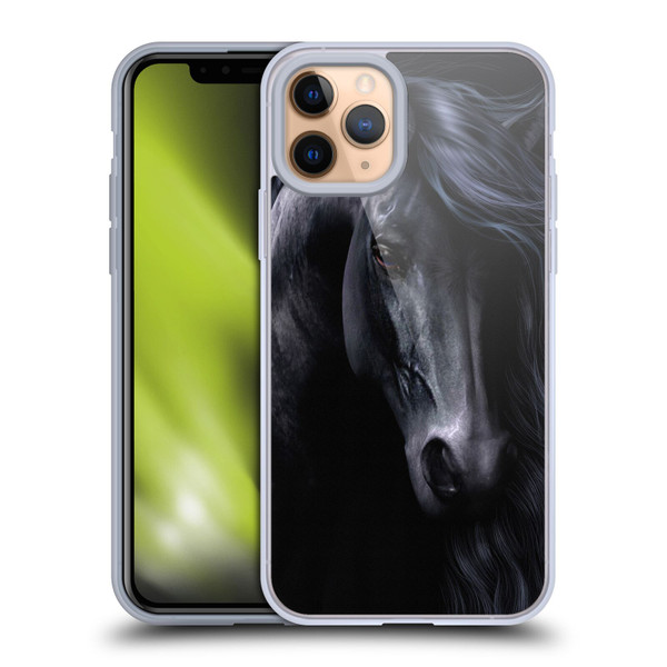 Laurie Prindle Western Stallion The Black Soft Gel Case for Apple iPhone 11 Pro