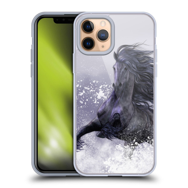Laurie Prindle Western Stallion Winter Thunder Soft Gel Case for Apple iPhone 11 Pro