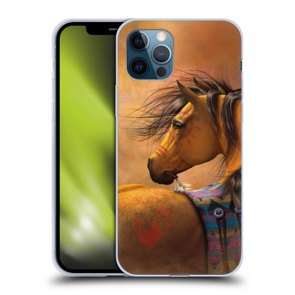 Laurie Prindle Western Stallion Kiowa Gold Soft Gel Case for Apple iPhone 12 / iPhone 12 Pro