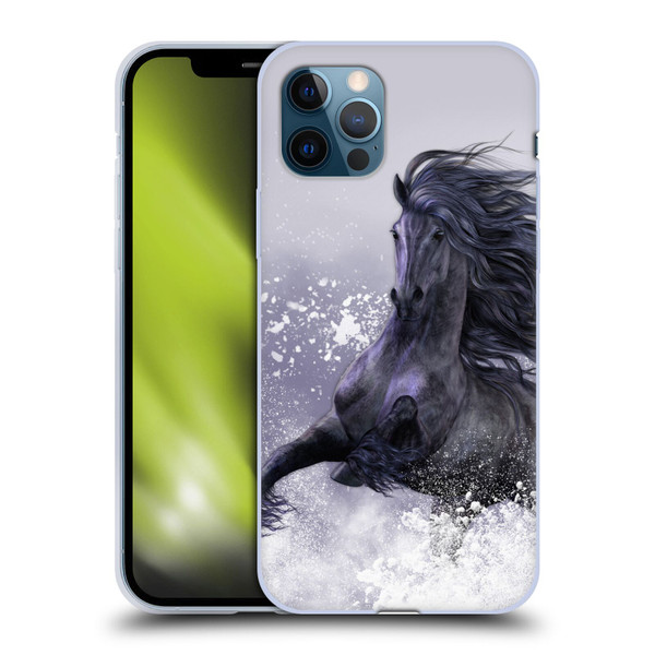 Laurie Prindle Western Stallion Winter Thunder Soft Gel Case for Apple iPhone 12 / iPhone 12 Pro