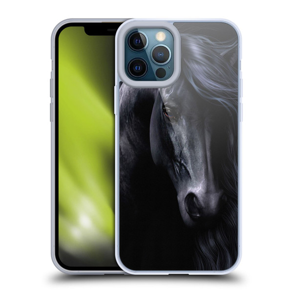 Laurie Prindle Western Stallion The Black Soft Gel Case for Apple iPhone 12 Pro Max