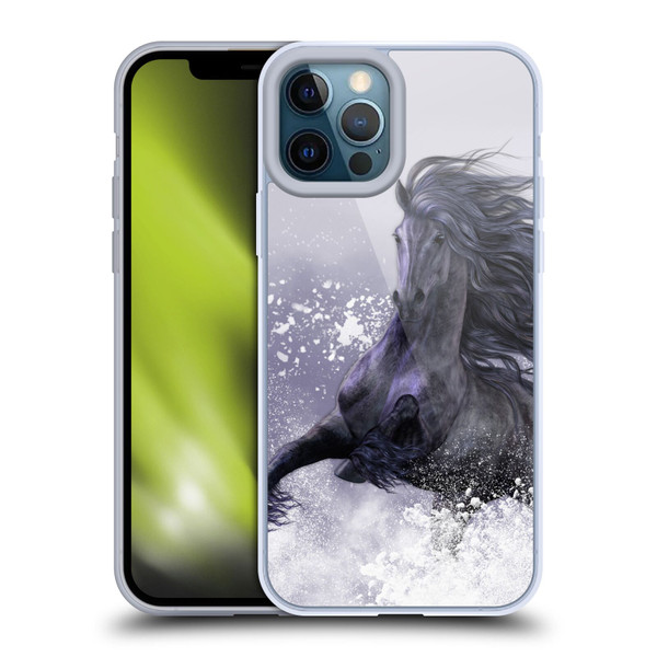 Laurie Prindle Western Stallion Winter Thunder Soft Gel Case for Apple iPhone 12 Pro Max