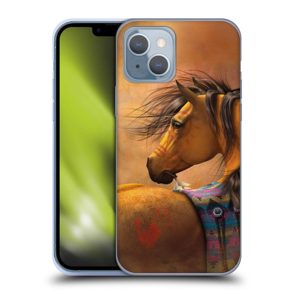 Laurie Prindle Western Stallion Kiowa Gold Soft Gel Case for Apple iPhone 14