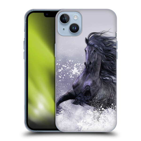 Laurie Prindle Western Stallion Winter Thunder Soft Gel Case for Apple iPhone 14 Plus