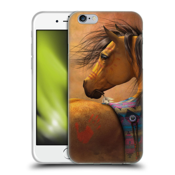 Laurie Prindle Western Stallion Kiowa Gold Soft Gel Case for Apple iPhone 6 / iPhone 6s
