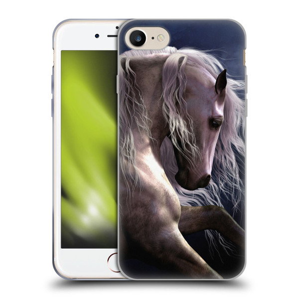 Laurie Prindle Western Stallion Night Silver Ghost II Soft Gel Case for Apple iPhone 7 / 8 / SE 2020 & 2022