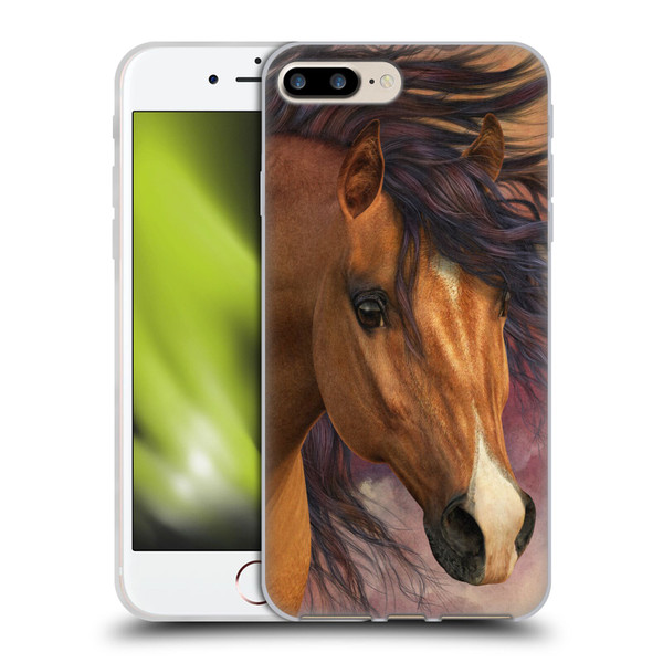 Laurie Prindle Western Stallion Flash Soft Gel Case for Apple iPhone 7 Plus / iPhone 8 Plus