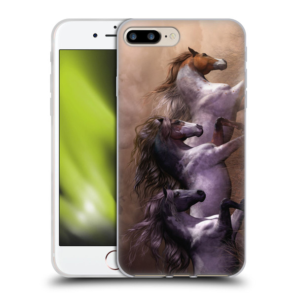 Laurie Prindle Western Stallion Run To Freedom Soft Gel Case for Apple iPhone 7 Plus / iPhone 8 Plus