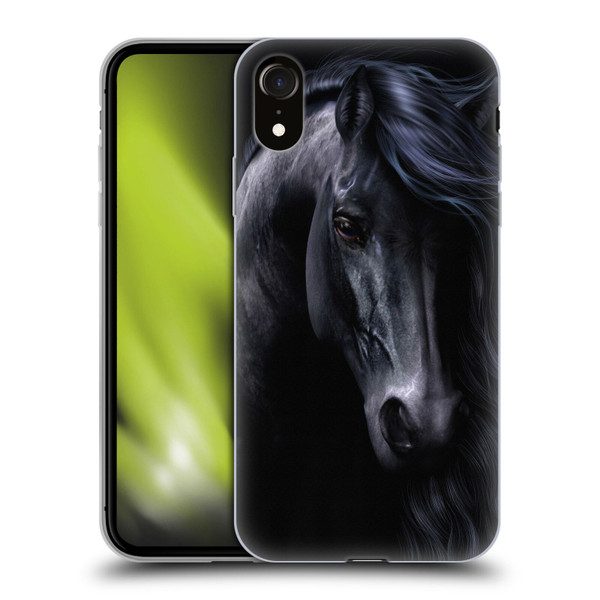 Laurie Prindle Western Stallion The Black Soft Gel Case for Apple iPhone XR