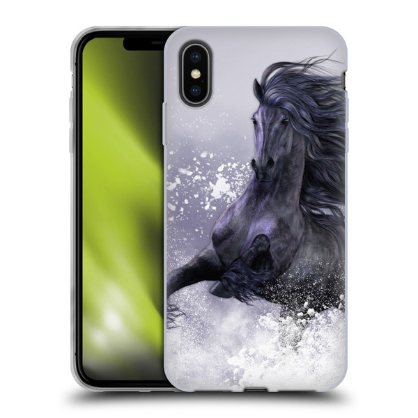 Laurie Prindle Western Stallion Winter Thunder Soft Gel Case for Apple iPhone XS Max