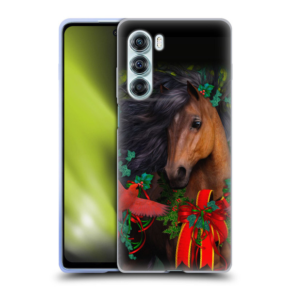 Laurie Prindle Western Stallion A Morgan Christmas Soft Gel Case for Motorola Edge S30 / Moto G200 5G