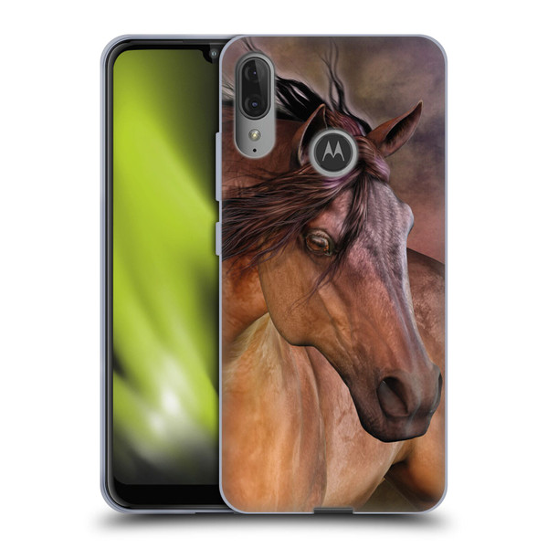 Laurie Prindle Western Stallion Belleze Fiero Soft Gel Case for Motorola Moto E6 Plus