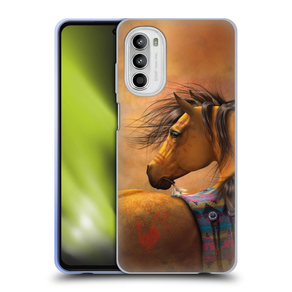 Laurie Prindle Western Stallion Kiowa Gold Soft Gel Case for Motorola Moto G52