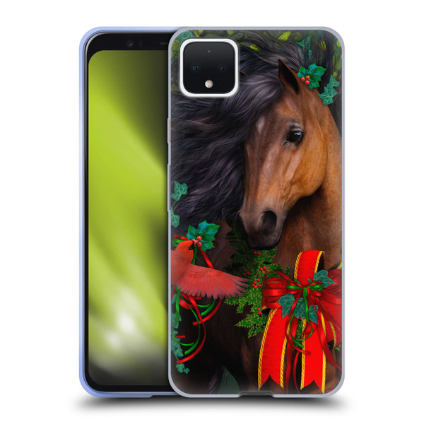Laurie Prindle Western Stallion A Morgan Christmas Soft Gel Case for Google Pixel 4 XL
