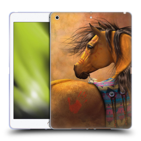 Laurie Prindle Western Stallion Kiowa Gold Soft Gel Case for Apple iPad 10.2 2019/2020/2021