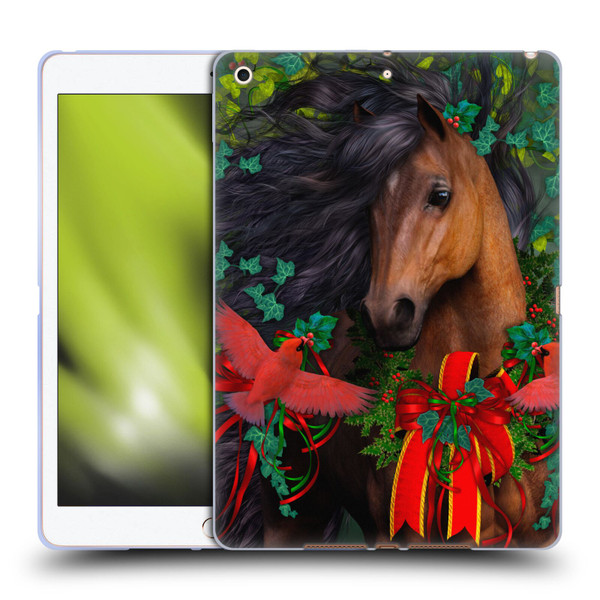 Laurie Prindle Western Stallion A Morgan Christmas Soft Gel Case for Apple iPad 10.2 2019/2020/2021