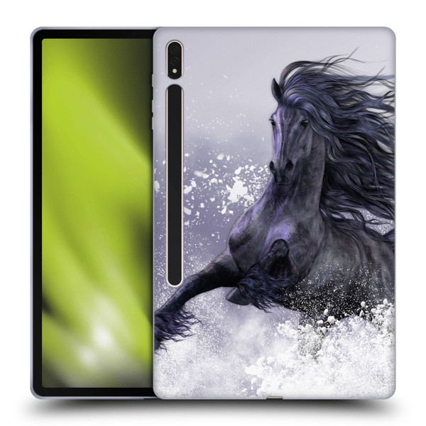 Laurie Prindle Western Stallion Winter Thunder Soft Gel Case for Samsung Galaxy Tab S8 Plus