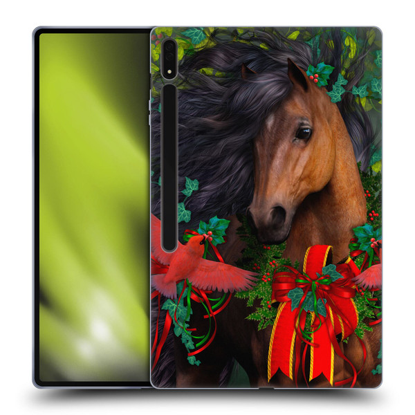 Laurie Prindle Western Stallion A Morgan Christmas Soft Gel Case for Samsung Galaxy Tab S8 Ultra