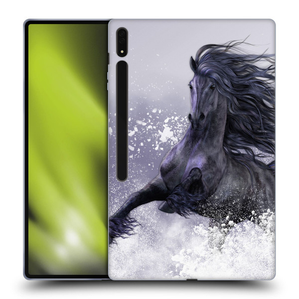 Laurie Prindle Western Stallion Winter Thunder Soft Gel Case for Samsung Galaxy Tab S8 Ultra
