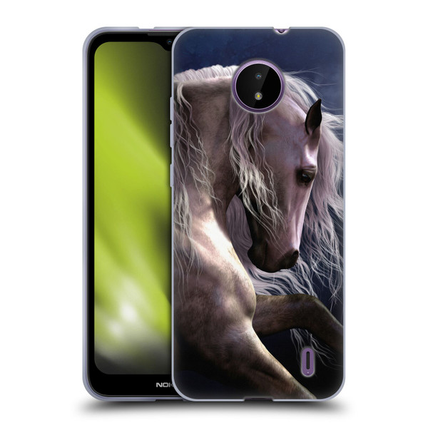 Laurie Prindle Western Stallion Night Silver Ghost II Soft Gel Case for Nokia C10 / C20