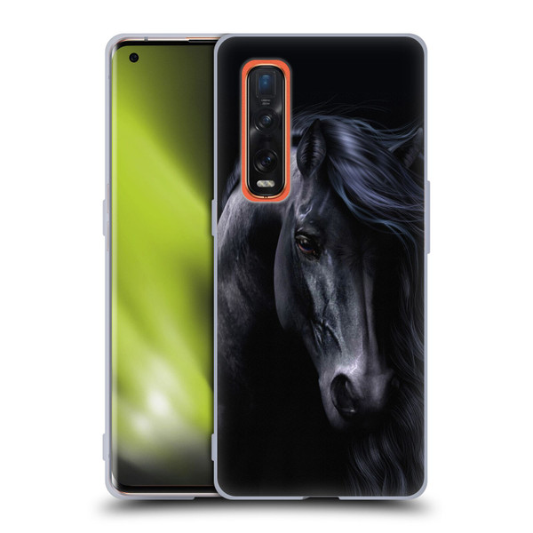 Laurie Prindle Western Stallion The Black Soft Gel Case for OPPO Find X2 Pro 5G
