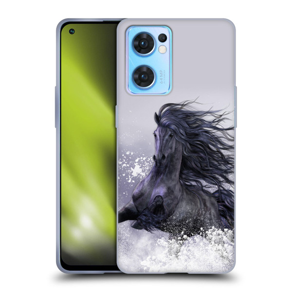 Laurie Prindle Western Stallion Winter Thunder Soft Gel Case for OPPO Reno7 5G / Find X5 Lite
