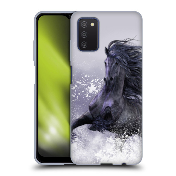 Laurie Prindle Western Stallion Winter Thunder Soft Gel Case for Samsung Galaxy A03s (2021)