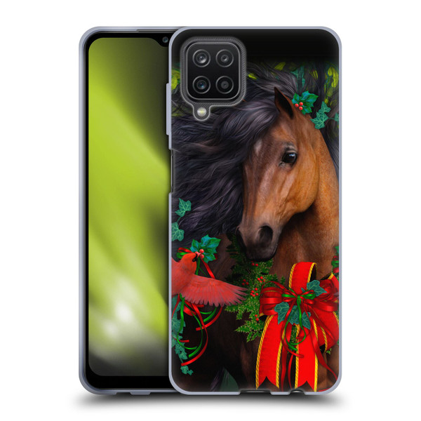 Laurie Prindle Western Stallion A Morgan Christmas Soft Gel Case for Samsung Galaxy A12 (2020)