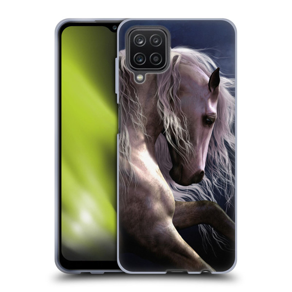 Laurie Prindle Western Stallion Night Silver Ghost II Soft Gel Case for Samsung Galaxy A12 (2020)