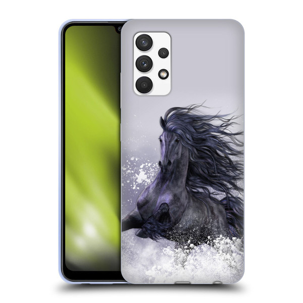 Laurie Prindle Western Stallion Winter Thunder Soft Gel Case for Samsung Galaxy A32 (2021)