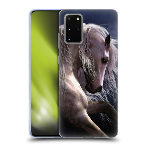 Laurie Prindle Western Stallion Night Silver Ghost II Soft Gel Case for Samsung Galaxy S20+ / S20+ 5G