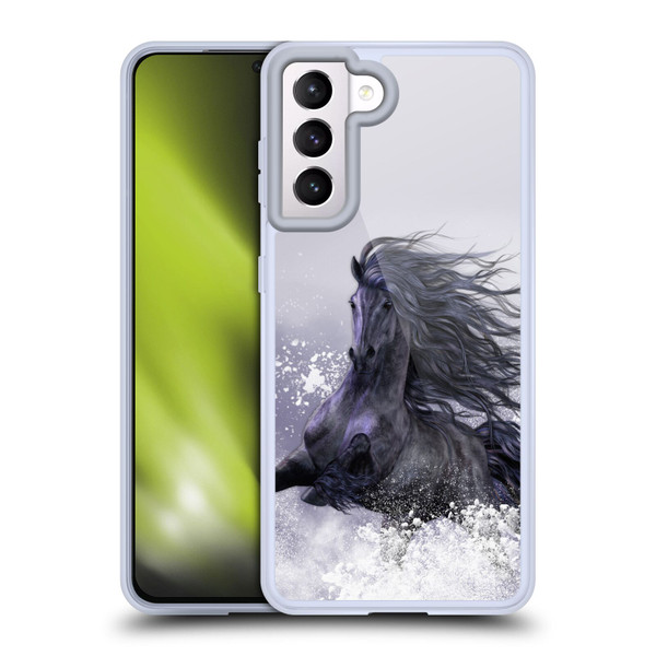 Laurie Prindle Western Stallion Winter Thunder Soft Gel Case for Samsung Galaxy S21 5G