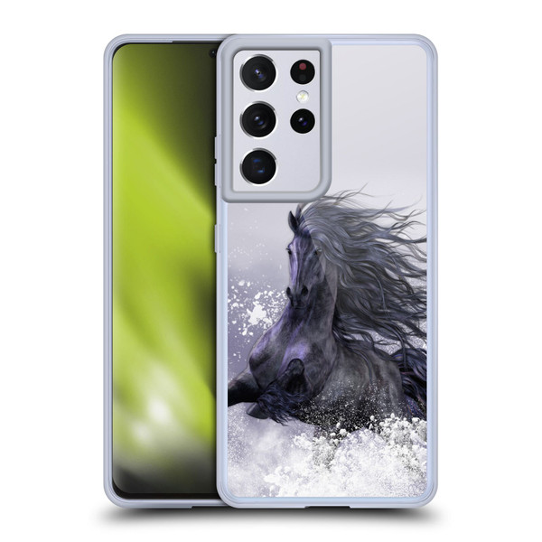 Laurie Prindle Western Stallion Winter Thunder Soft Gel Case for Samsung Galaxy S21 Ultra 5G