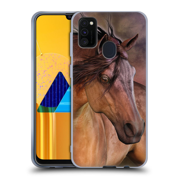 Laurie Prindle Western Stallion Belleze Fiero Soft Gel Case for Samsung Galaxy M30s (2019)/M21 (2020)