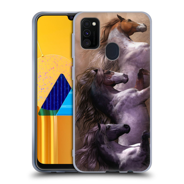 Laurie Prindle Western Stallion Run To Freedom Soft Gel Case for Samsung Galaxy M30s (2019)/M21 (2020)