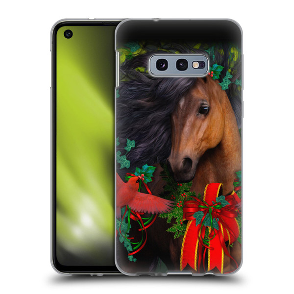 Laurie Prindle Western Stallion A Morgan Christmas Soft Gel Case for Samsung Galaxy S10e