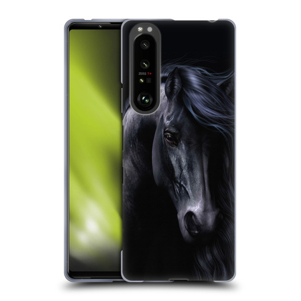 Laurie Prindle Western Stallion The Black Soft Gel Case for Sony Xperia 1 III