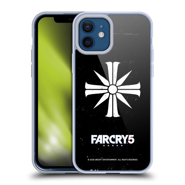 Far Cry 5 Key Art And Logo Distressed Look Cult Emblem Soft Gel Case for Apple iPhone 12 / iPhone 12 Pro