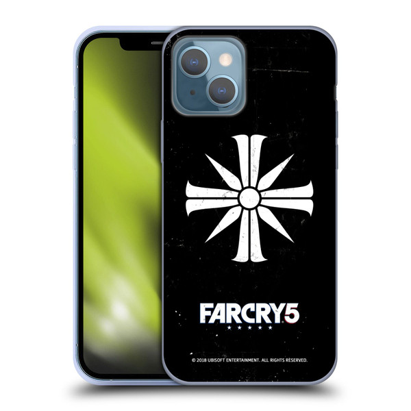 Far Cry 5 Key Art And Logo Distressed Look Cult Emblem Soft Gel Case for Apple iPhone 13