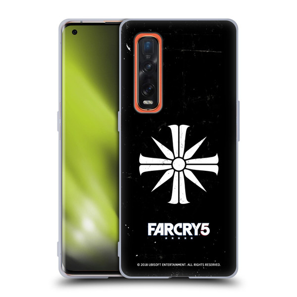 Far Cry 5 Key Art And Logo Distressed Look Cult Emblem Soft Gel Case for OPPO Find X2 Pro 5G